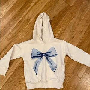 Abercrombie Kids White Hoodie with Blue Bow